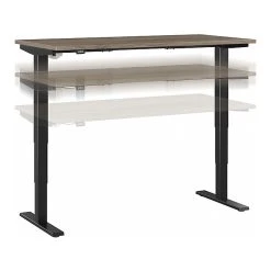Bush Business Furniture Move 40 28"-48"H Electric Adjustable Standing Desk, Modern Hickory/Black (M4S6030MHBK)
