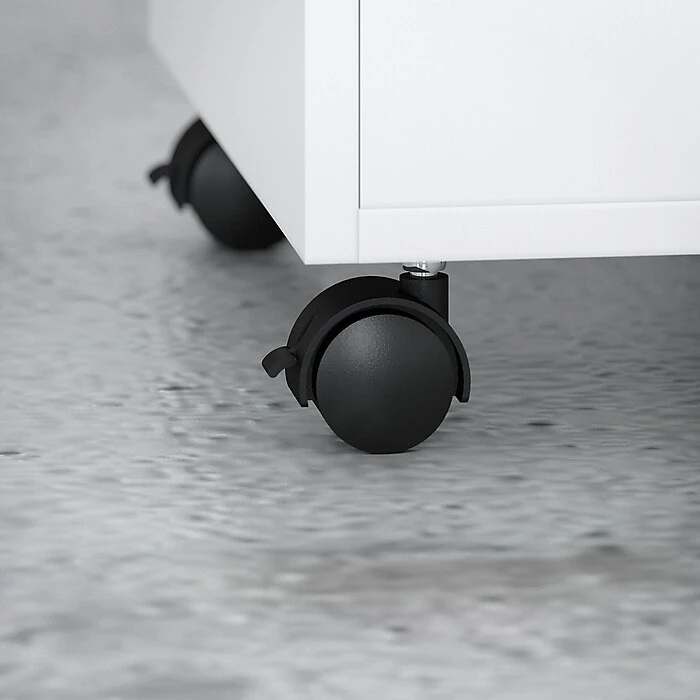 Office By Kathy Ireland® Echo 3 Drawer Mobile File Cabinet, Pure White/Pure White (KI60101-03) 6 Office By Kathy Ireland® Echo 3 Drawer Mobile File Cabinet, Pure White/Pure White (KI60101-03) - Image 6