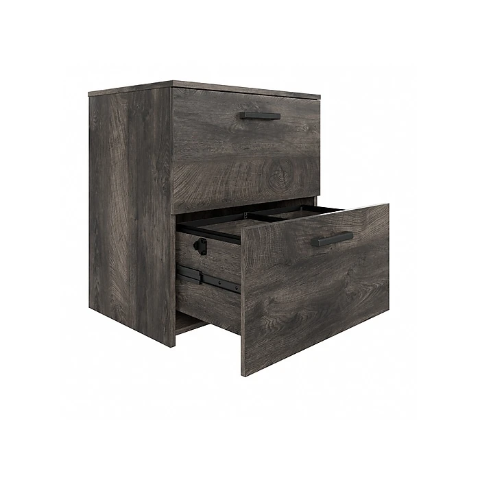 Kathy Ireland® Home By Bush Furniture City Park Lateral File Cabinet, Letter/Legal, 30"H, Dark Gray Hickory (CPF127GH-03) 8 Kathy Ireland® Home By Bush Furniture City Park Lateral File Cabinet, Letter/Legal, 30"H, Dark Gray Hickory (CPF127GH-03) - Image 8