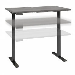 Bush Business Furniture Move 60 Series 27"-48" Adjustable Standing Desk, Platinum Gray/Black Powder Coat (M6S4824PGBK)