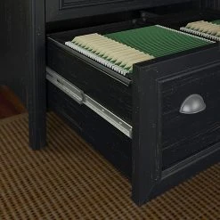Bush Furniture Fairview 2 Drawer Lateral File Cabinet, Antique Black And Hansen Cherry (WC53984T) -Staples Department Store 17A8FE1E 50B0 4CFE 97E2A7C5F132784C sc7