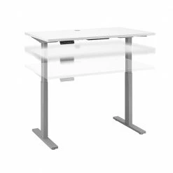 Bush Business Furniture Move 60 Series 27''-47'' Adjustable Standing Desk, White (M6S4824WHSK)