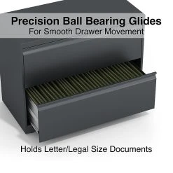 Staples 2-Drawer Lateral File Cabinet, Locking, Letter/Legal, Charcoal, 36"W (26821D) -Staples Department Store 1BB54702 A2C0 43EF BDB3930FE6F2086F sc7