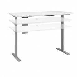 Bush Business Furniture Move 60 Series 27''-47'' Adjustable Standing Desk, White (M6S6030WHSK)