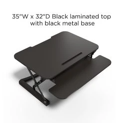 Union & Scale™ FlexFit™ 35" Adjustable Desk Riser, Black (UN50710-CC) -Staples Department Store 201AA26A A5ED 48EC 9121CB9449280F34 sc7