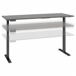 Bush Business Furniture Move 60 Series 27"-48" Adjustable Standing Desk, Platinum Gray/Black (M6S7230PGBK)