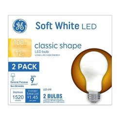 GE 12-Watt Soft White LED General-Purpose Bulb, 2/Pack (93109188)