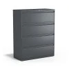 Staples 4-Drawer Lateral File Cabinet, Locking, Letter/Legal, Charcoal, 42"W (26826D)