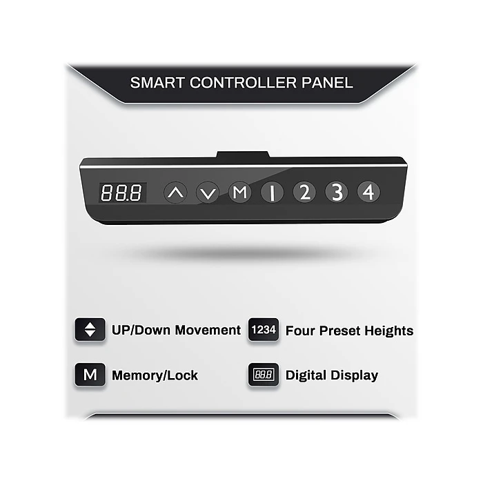 Eureka Ergonomic 30"-48"H L-Shaped Adjustable Standing Desk, Black (ED1875-BK) 3 Eureka Ergonomic 30"-48"H L-Shaped Adjustable Standing Desk, Black (ED1875-BK) - Image 3