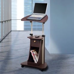 Techni Mobili Adjustable Table, Heavy-Duty MDF (RTA-B005-CH36)