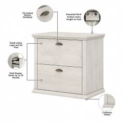 Bush Furniture Yorktown 2-Drawer Lateral File Cabinet, Letter/Legal, Linen White Oak, 30.98" (WC40480-03) -Staples Department Store 44082D3D AB0D 4569 AF5D7C1EDF08620A sc7