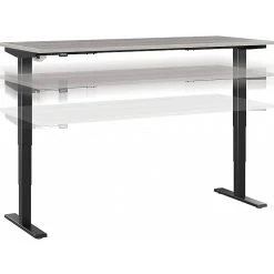 Bush Business Furniture Move 40 28"-48" Adjustable Standing Desk, Platinum Gray/Black (M4S7230PGBK)