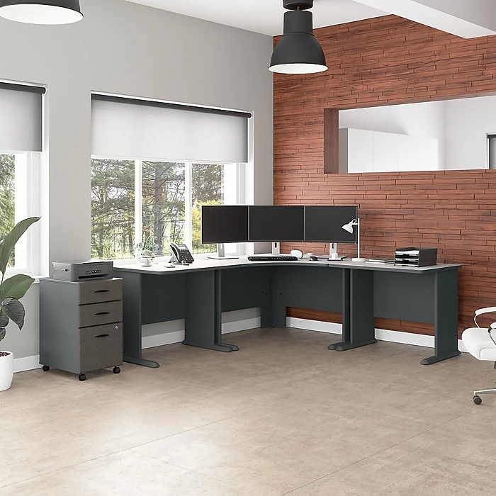 Bush Business Furniture Cubix 3 Drawer Mobile File Cabinet, Slate (WC84853PSU) 6 Bush Business Furniture Cubix 3 Drawer Mobile File Cabinet, Slate (WC84853PSU) - Image 6