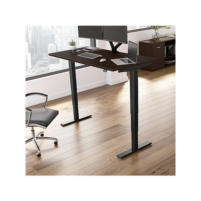 Bush Business Furniture Move 40 28"-48" Adjustable Standing Desk, Mocha Cherry/Black (M4S6030MRBK) 2 Bush Business Furniture Move 40 28"-48" Adjustable Standing Desk, Mocha Cherry/Black (M4S6030MRBK) - Image 2