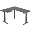 Mount-It! 28"-46"H L-Shape Electric Adjustable Height Standing Corner Desk, Black (MI-15001)