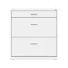 Space Solutions 3-Drawer Lateral File Cabinet, Letter/Legal Size, Lockable, 31.88"H X 30"W X 17.63"D, White (25071)