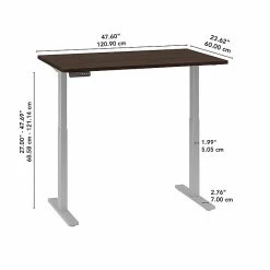 Bush Business Furniture Move 60 Series 27"-48" Adjustable Standing Desk, Black Walnut/Cool Gray Metallic (M6S4824BWSK) -Staples Department Store 5EF028A3 BE15 4884 B1EAEB0D8D991CDA sc7
