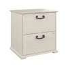Bush Furniture Homestead 2-Drawer Lateral File Cabinet, Letter/Legal, Lockable, 30"H, Linen White Oak (HOF129LW-03)