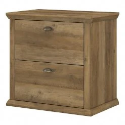 Bush Furniture Yorktown 2-Drawer Lateral File Cabinet, Letter/Legal, Reclaimed Pine, 30.98" (WC40580-03)