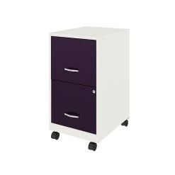 Space Solutions SOHO Smart File 2-Drawer Mobile File Cabinet, Letter Size, Lockable, White/Purple (25336) -Staples Department Store 6306415C 59AE 406D BCBF48A59F7A4433 sc7