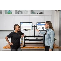 Rocelco 37" Deluxe Adjustable Desk Riser With Dual Monitor Desk Mount, Black (R DADRB-DM2) -Staples Department Store 655140C1 739A 426E 9D8EF606CB17FE88 sc7