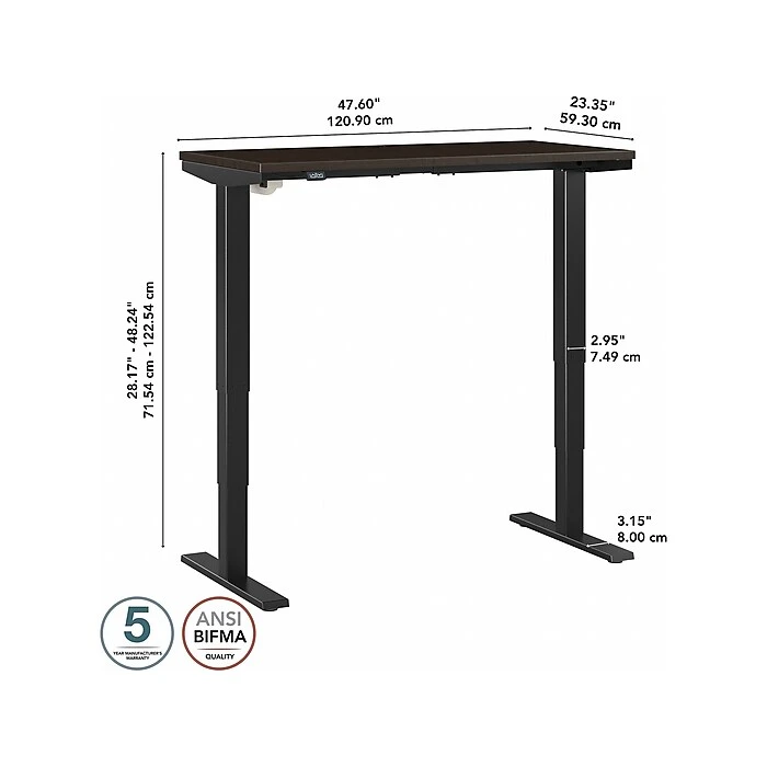 Bush Business Furniture Move 40 28"-48"H Electric Adjustable Standing Desk, Mocha Cherry/Black (M4S4824MRBK) 5 Bush Business Furniture Move 40 28"-48"H Electric Adjustable Standing Desk, Mocha Cherry/Black (M4S4824MRBK) - Image 5