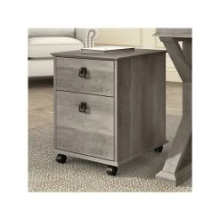 Bush Furniture Homestead 2-Drawer Mobile File Cabinet, Letter/Legal Size, 22.09"H X 16.46"W X 20"D, Driftwood Gray (HOF117DG-03) 9 Bush Furniture Homestead 2-Drawer Mobile File Cabinet, Letter/Legal Size, 22.09"H X 16.46"W X 20"D, Driftwood Gray (HOF117DG-03) -Staples Department Store 6C50B749 5354 4828 83A6E24BE49FD46A sc7