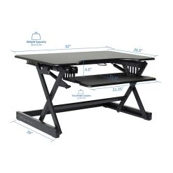 Rocelco 32" Ergonomic Adjustable Desk Riser, Black (R EADRB2) -Staples Department Store 709FE0DF E97B 4AAE 8B95BDF3CB89543E sc7