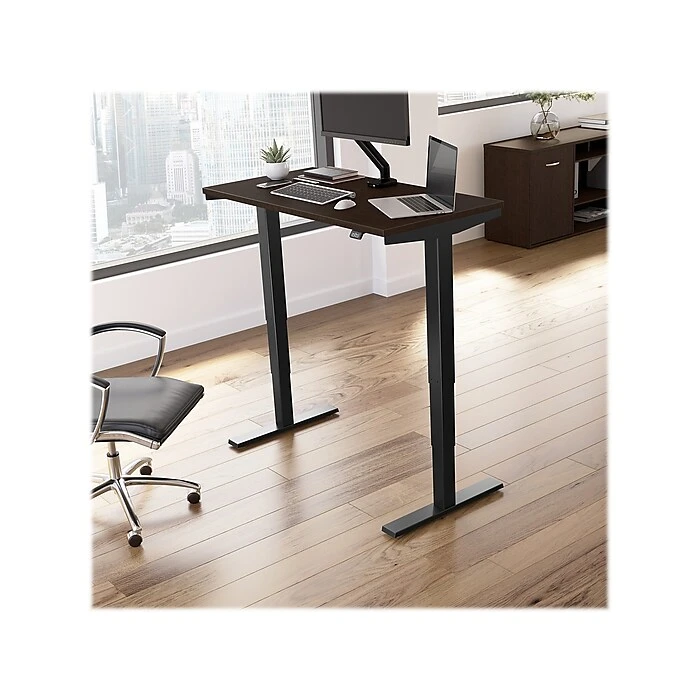 Bush Business Furniture Move 40 28"-48"H Electric Adjustable Standing Desk, Mocha Cherry/Black (M4S4824MRBK) 2 Bush Business Furniture Move 40 28"-48"H Electric Adjustable Standing Desk, Mocha Cherry/Black (M4S4824MRBK) - Image 2