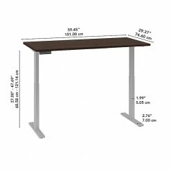 Bush Business Furniture Move 60 Series 27"-48" Adjustable Standing Desk, Black Walnut/Cool Gray Metallic (M6S6030BWSK) -Staples Department Store 7384F75A E147 425A 8533C8288F76A187 sc7