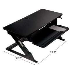 3M™ Precision Standing Desk, 35"W Adjustable Desk Riser With Gel Wrist Rest And Precise™ Mouse Pad, Black (SD60B) -Staples Department Store 7557BECA 67D1 40BA 8474C50DE6CEF436 sc7