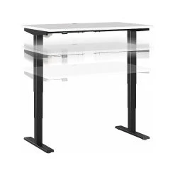 Bush Business Furniture Move 40 28"-48"H Electric Adjustable Standing Desk, White/Black (M4S4830WHBK)