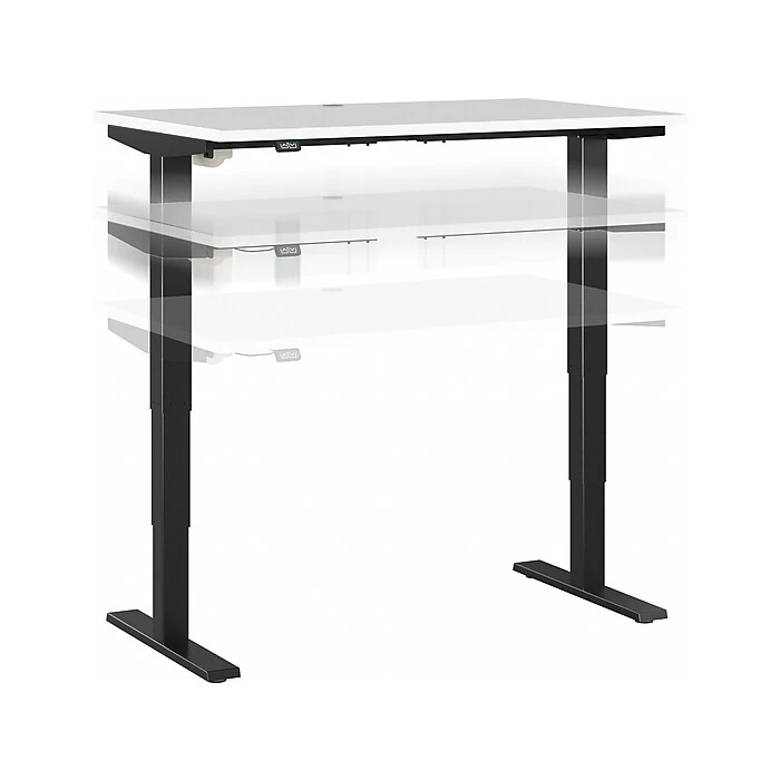 Bush Business Furniture Move 40 28"-48"H Electric Adjustable Standing Desk, White/Black (M4S4830WHBK) 1 Bush Business Furniture Move 40 28"-48"H Electric Adjustable Standing Desk, White/Black (M4S4830WHBK)