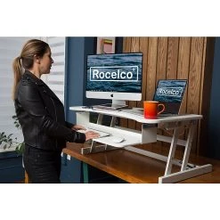 Rocelco 37" Deluxe Adjustable Desk Riser, White (R DADRW) -Staples Department Store 80951B12 B4EE 4468 A0EDE4296698EB08 sc7