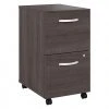 Bush Business Furniture Studio A 2-Drawer Mobile File Cabinet, Locking, Letter/Legal, Storm Gray, 20" (SDF116SGSU-Z)