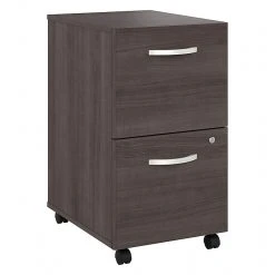 Bush Business Furniture Studio A 2-Drawer Mobile File Cabinet, Locking, Letter/Legal, Storm Gray, 20" (SDF116SGSU-Z)