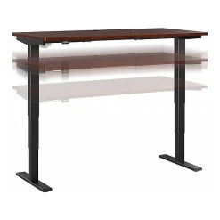 Bush Business Furniture Move 40 28"-48" Adjustable Standing Desk, Hansen Cherry/Black (M4S6030HCBK)