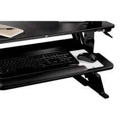 3M™ Precision Standing Desk, 35"W Adjustable Desk Riser With Gel Wrist Rest And Precise™ Mouse Pad, Black (SD60B) -Staples Department Store 87736EE2 B563 4B80 A91749684BA5606C sc7