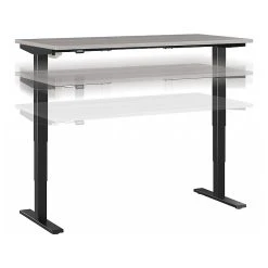 Bush Business Furniture Move 40 28"-48" Adjustable Standing Desk, Platinum Gray/Black (M4S6030PGBK)