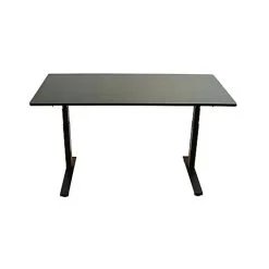 Uncaged Ergonomics Rise Up Electric Adjustable Height Standing Desk With Black Bamboo Desktop Black Frame, Black Desktop (Rubbk)