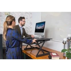 Rocelco 32" Ergonomic Adjustable Desk Riser With Energizing Anti-Fatique Mat (R EADRB-MAFM) -Staples Department Store 92ABB2B8 B6CD 44FB A519465EF4F45759 sc7