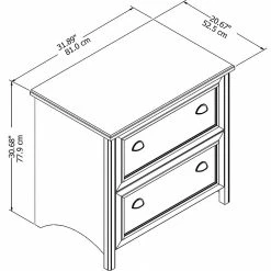 Bush Furniture Fairview 2 Drawer Lateral File Cabinet, Antique Black And Hansen Cherry (WC53984T) -Staples Department Store 96F7A443 023E 403A A5178FD1B1C6B2CB sc7