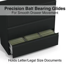 Staples HL8000 Commercial 3-Drawer Lateral File Cabinet, Locking, Letter/Legal, Black, 42"W (23202D) -Staples Department Store 9B01C7AB 941A 4CC6 89B63DE88E8C9188 sc7