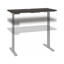 Bush Business Furniture Move 60 Series 27"-47"H Adjustable Standing Desk, Storm Gray/Cool Gray Metallic (M6S4824SGSK)