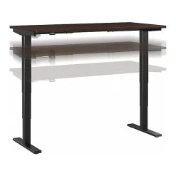 Bush Business Furniture Move 40 28"-48" Adjustable Standing Desk, Black Walnut/Black (M4S6030BWBK)