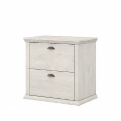 Bush Furniture Yorktown 2-Drawer Lateral File Cabinet, Letter/Legal, Linen White Oak, 30.98" (WC40480-03)