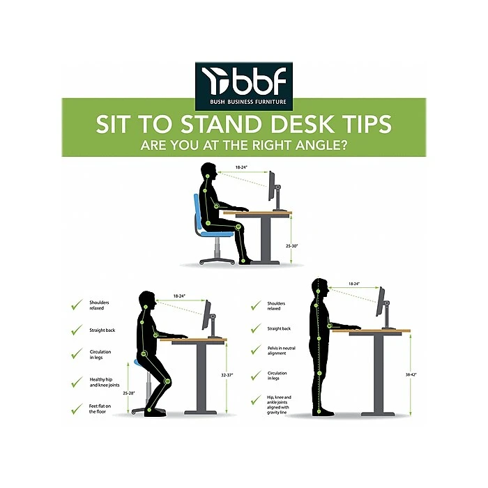 Bush Business Furniture Move 40 28"-48" Adjustable Standing Desk, Mocha Cherry/Black (M4S6030MRBK) 4 Bush Business Furniture Move 40 28"-48" Adjustable Standing Desk, Mocha Cherry/Black (M4S6030MRBK) - Image 4