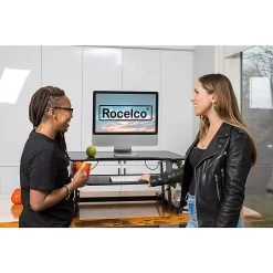 Rocelco 32" Height Adjustable Standing Desk Converter With Anti Fatigue Mat Bundle, Black (R ADRB-MAFM) -Staples Department Store C0F03AA9 A766 41FD 870BAD28E33FE922 sc7