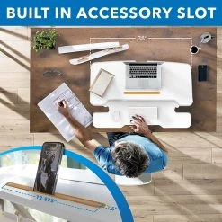 Mount-It! 5"-19"H Adjustable Standing Extra-Wide Desk Converter, White (MI-15005) 15 Mount-It! 5"-19"H Adjustable Standing Extra-Wide Desk Converter, White (MI-15005) -Staples Department Store C137376E D896 4906 9AF2F07DB215ED7A sc7