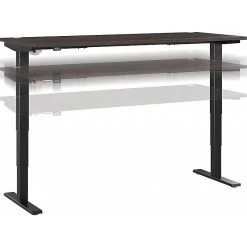 Bush Business Furniture Move 40 28"-48"H Electric Adjustable Standing Desk, Storm Gray/Black (M4S7230SGBK)